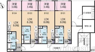 アシェル新井薬師の物件間取画像